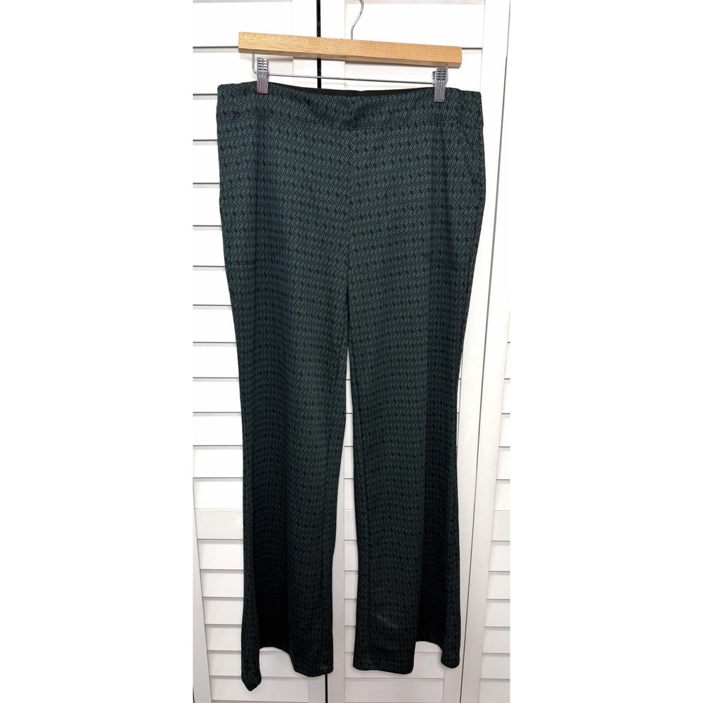 Max Studio Geometric Print Wide Leg Pull On Knit Pants Women's Size XL NWT
